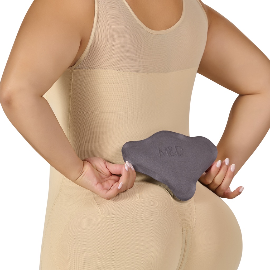 ALMOHADILLA DE ESPALDA GRIS 24X17CMS MYD