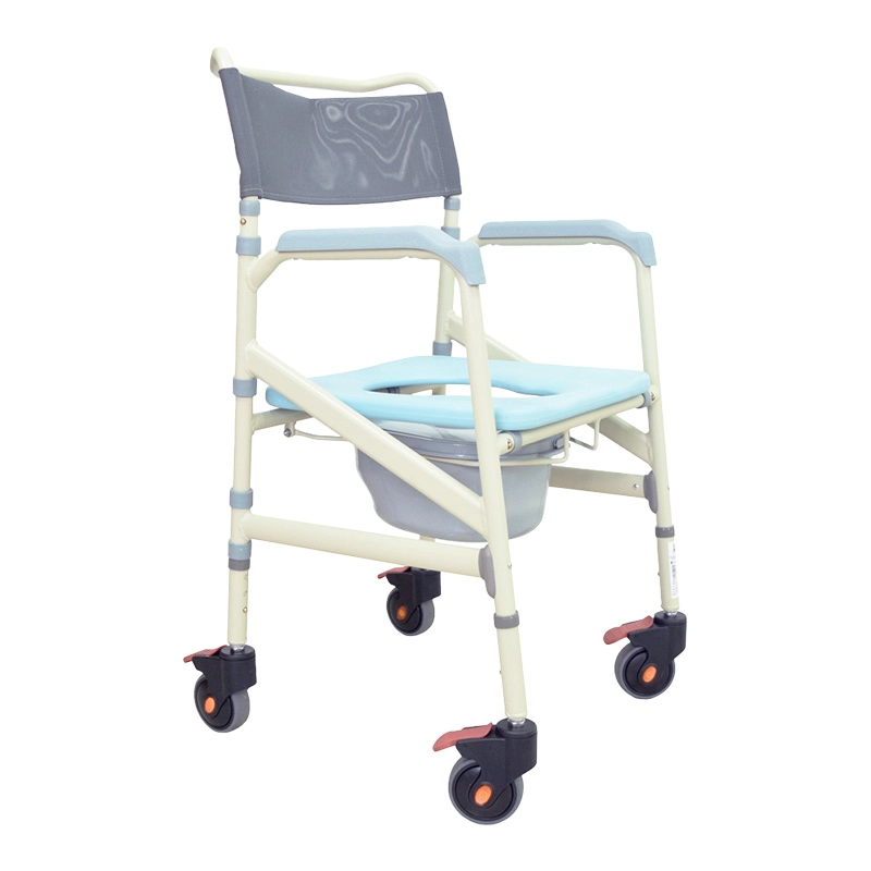 SILLA SANITARIA CON RUEDAS EN PINTURA ELECTROESTATICA BARIATRICA GMD