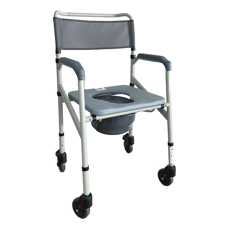 SILLA SANITARIA PINTURA ELECTROESTATICA CON RODACHINES GMD