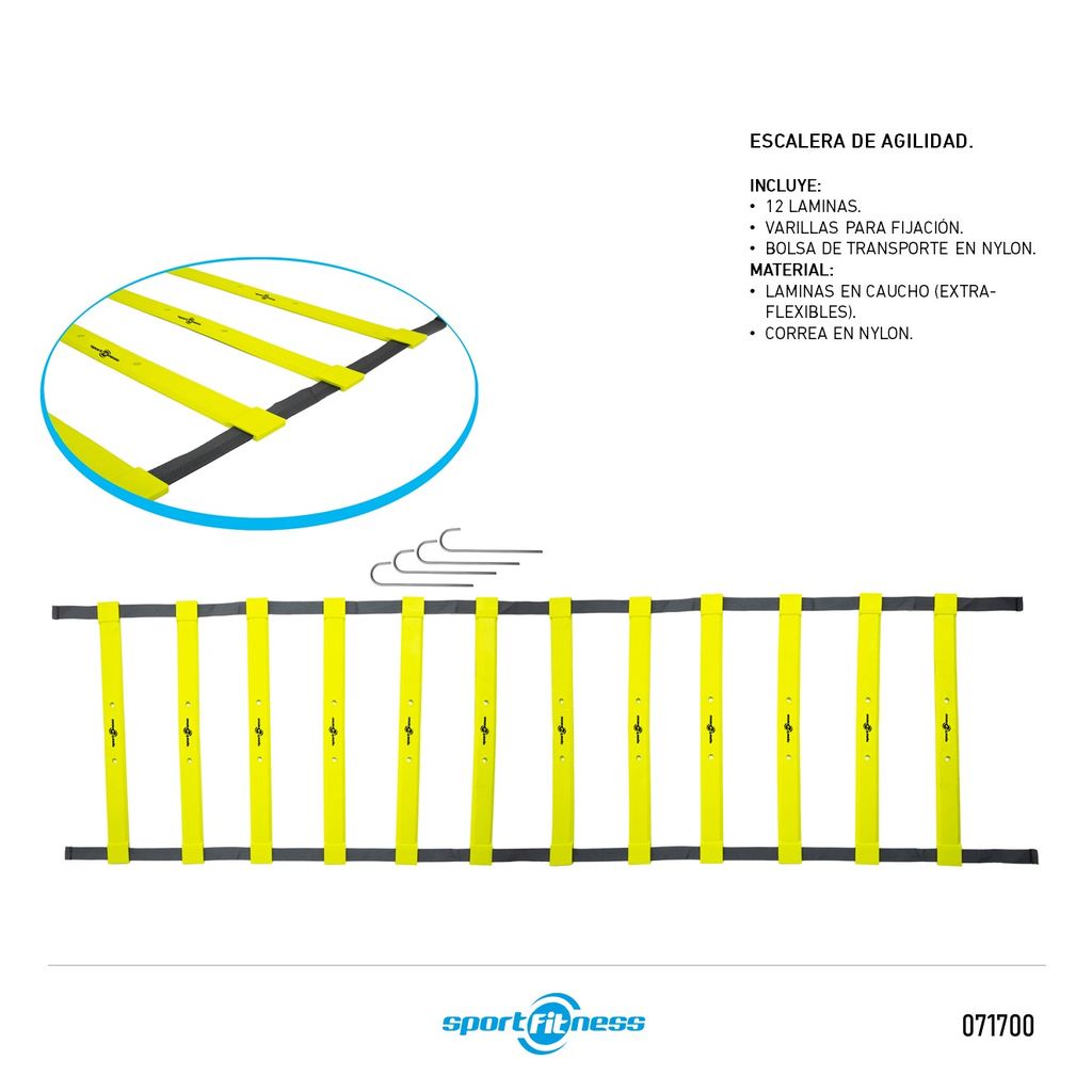 ESCALERA DE AGILIDAD (12 LAMINAS) TL-T-002 SPORTFITNESS