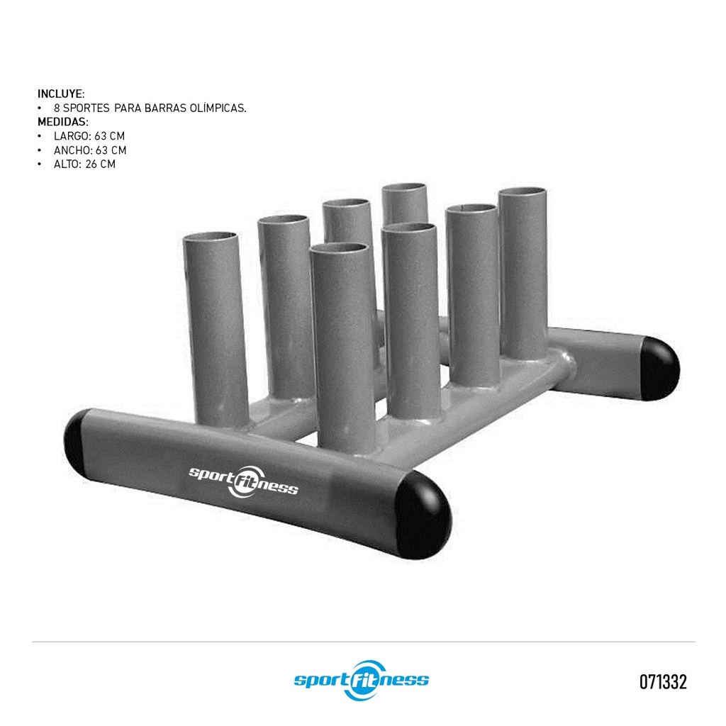 RACK PARA BARRAS OLIMPICAS BRX8605 SPORTFITNESS