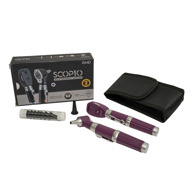 EQUIPO DE ORGANOS Y SENTIDOS CON FIBRA OPTICA 2 BASES - 2 CABEZAS VIOLETA GMD