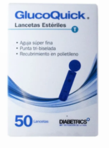LANCETAS GLUCOQUICK CAJA X 50