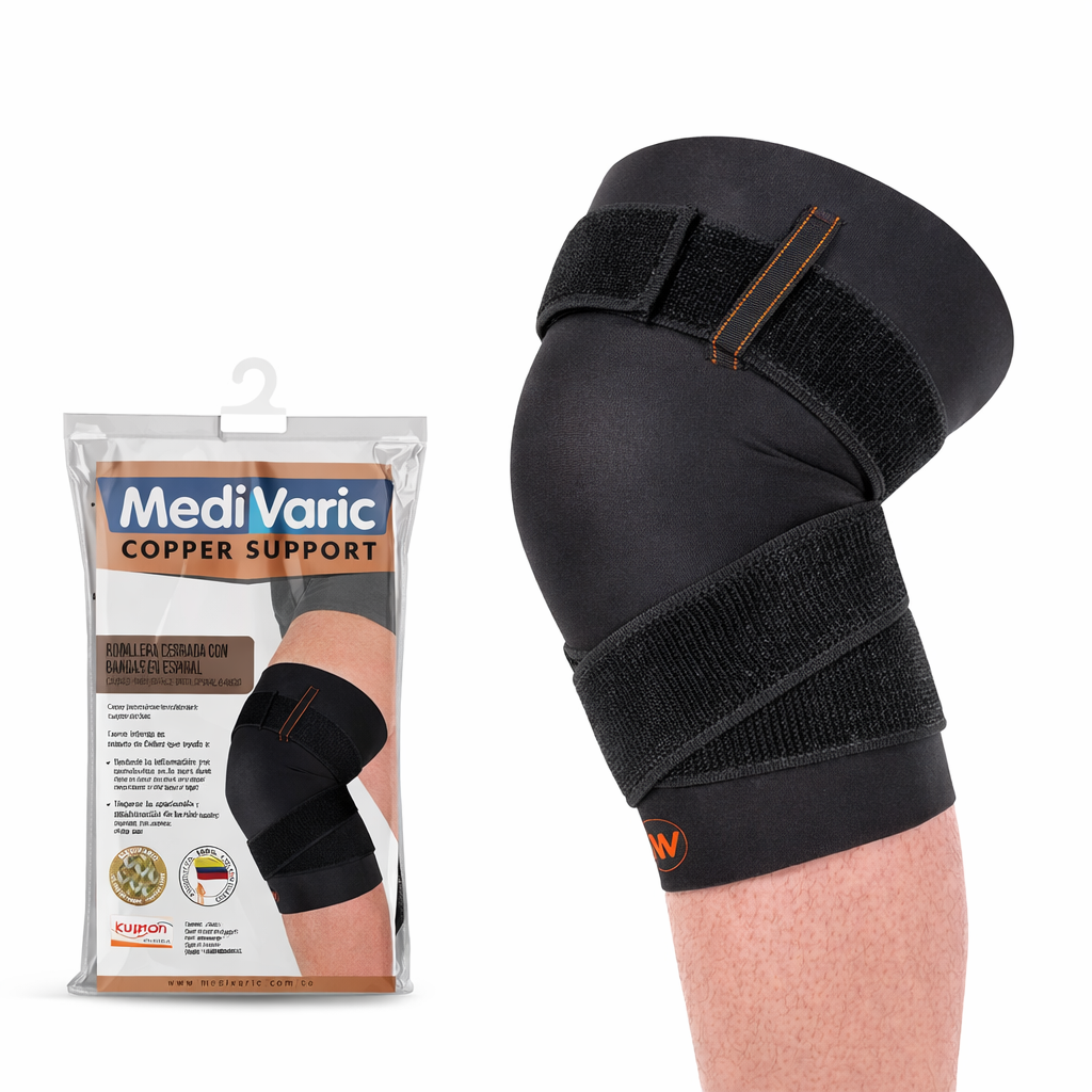 RODILLERA CERRADA CON BANDAS EN ESPIRAL+HILADO DE COBRE MEDIVARIC