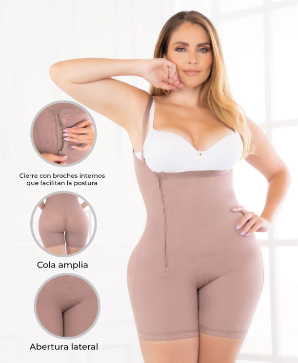 FAJA MUSLO POSTQUIRURGICA DE ALTA COMPRESION  CON CIERRE LATERAL FAJATE