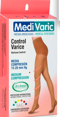 MEDIA DE COMPRESION PANTIMEDIA OPACA 15-20 REF: 1221 MEDI VARIC