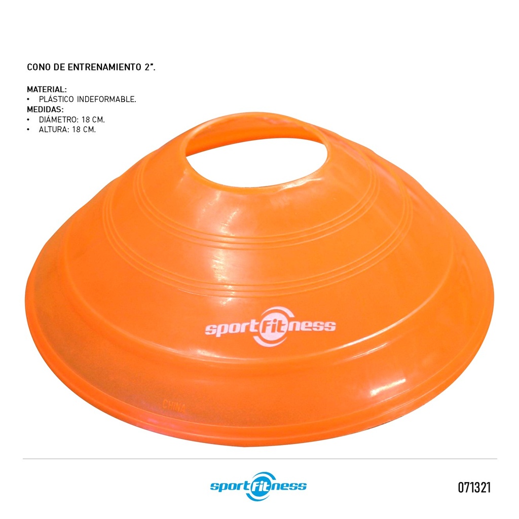 CONO DE ENTRENAMIENTO NARANJA SPORTFITNESS