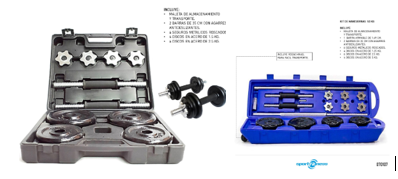 KIT DE MANCUERNAS SPORT FITNESS