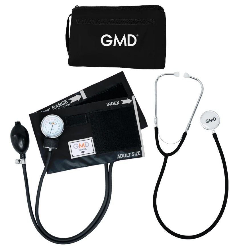 KIT DE TENSIOMETRO Y FONENDOSCOPIO, DOBLE CAMPANA 1 VIA GMD